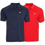 2-Pack Donnay - Sport polo (Björn) - Multi Sportpolo - Heren - Navy/Poppy-red (729) - maat S