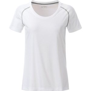 James and Nicholson Dames/Dames Sport T-Shirt (Wit/zilver)