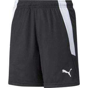 PUMA teamLIGA Training Shorts 2 Jr (open pockets) Kinder Sportbroek - Zwart/Wit - Maat 128