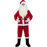 FUNIDELIA Deluxe Kerstman Kostuum voor Mannen - Maat: XL - Rood