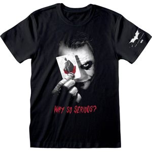 Uniseks T-Shirt met Korte Mouwen Batman Why So Serious Zwart