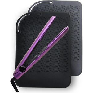 SOROH | Hittebestendige mat |Siliconen mat | Mat voor krultang/stijltang/föhn | Anti-slip | Kappers benodigdheden | Oprolbare mat | Musthave | Cadeau | Vrouwen | Beauty | Make-up | Tool Thuis Hittebestendige Mat Voor Platte Ijzer Stijltang Siliconen