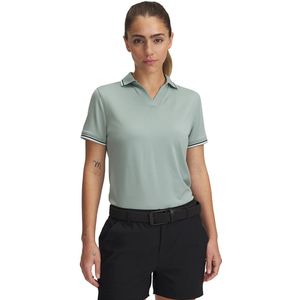 UA Drive SS Rib Polo-Silica Green / Black / Black