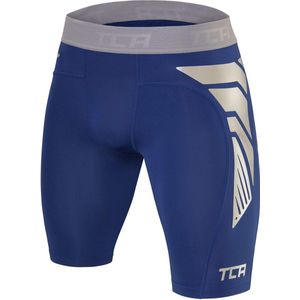 TCA CarbonForce Pro Compression Base Layer Shorts voor heren en jongens, thermische onderkleding - Lime Punch, 6-8 jaar