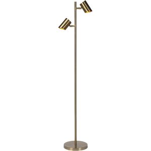 Atmooz - Vloerlamp Kisoro - G9 - Staande Lamp - Stalamp - Woonkamer - Goud - Hoogte 144cm - Metaal