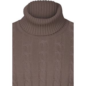Felix Hardy - Kabelgebreide Coltrui - Bruin - 100% Katoen - Heren