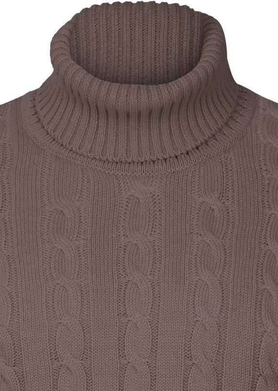 Felix Hardy - Kabelgebreide Coltrui - Bruin - 100% Katoen - Heren