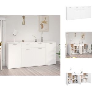 vidaXL Dressoir name - Dressoirs - 160x36x75 cm - Wit - Keukenkast