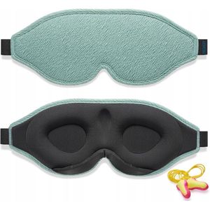 Groene Slaapmasker - 100% Lichtdicht, Zacht, Ideaal voor Reizen