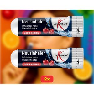 Lucovitaal Neusinhaler - Zoete Kersen - 2x Voordeelverpakking!