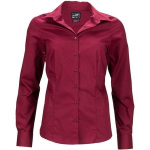 James and Nicholson Dames/dames Longsleeve Business Shirt (Wijn)