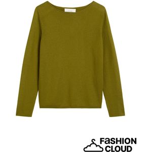 marc o'polo - Dames pull - Maat S - Vrouwen - Khaki - scheerwol