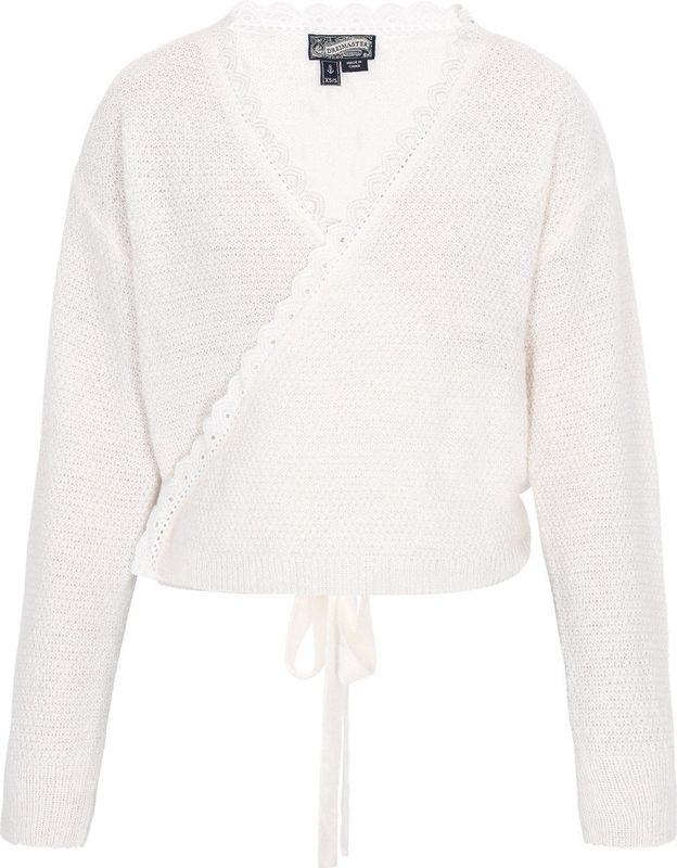 DreiMaster - Vintage - Gebreid Vest - Offwhite - V-hals - Lange Mouw