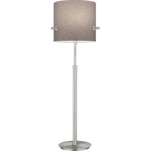 LED Vloerlamp - Vloerverlichting - Torna Coleno - E27 Fitting - Rond - Mat Nikkel - Aluminium