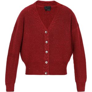 DreiMaster Klassik Gebreid vest  donkerrood