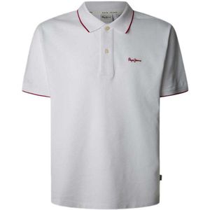 Pepe Jeans - PM542101 - Polo - Wit - Katoen - Korte Mouwen