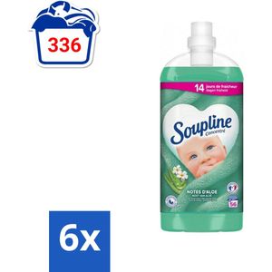Soupline - Wasverzachter - Aloë Vera - 56 Wasbeurten - 1.3L - Voordeelverpakking - 6 stuks