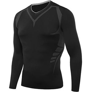 Heren Compressieshirt Lange Mouwen voor Sport en Activiteiten