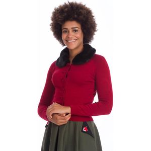 Dancing Days Cardigan -L- DOLLY Bordeaux rood