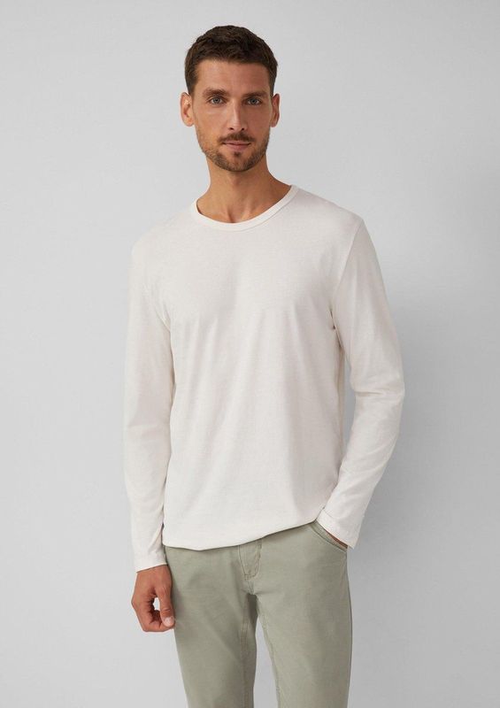 s.Oliver - Longsleeve - Ecru - Ronde Hals