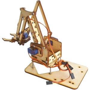yy DIY robotarm kit 4 DOF houten robotische mechanische arm SG90 servo voor Arduino Raspberry Pi SNAM1500