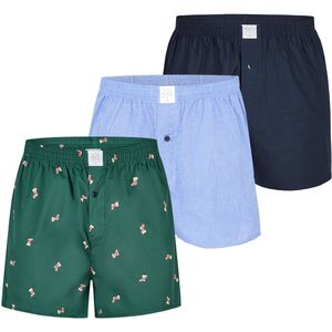 MG-1 Boxershorts 'Christmas'  navy / lichtblauw / groen