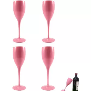 LATERN 50 stuks gouden glitter champagnefluiten, 150 ml plastic champagneglazen herbruikbare gesteelde feestwijnbekers voor tuin bruiloft verjaardag douchefeesten (5,5 x 16,5 cm