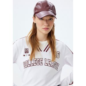 V-kraag Mouwloos T-shirt