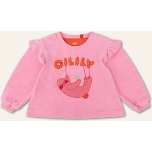 Hoppy sweater 35 Nicky velvet with artwork Hanging On Pink: 98/3yr