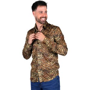 Shirt Panter heren - Maat XL - Shirt Fout Feest - Dieren Shirt - Tigerking shirt