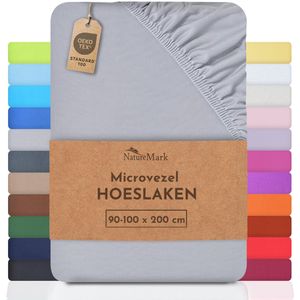 NatureMark - Microvezel Laken - Zilvergrijs - 90x200-120x200 cm