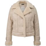 Buitenjas - Korte Pluchen Teddy Jas - Imitatieleer - Urban Touch