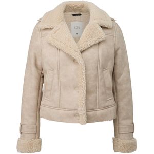 Buitenjas - Korte Pluchen Teddy Jas - Imitatieleer - Urban Touch