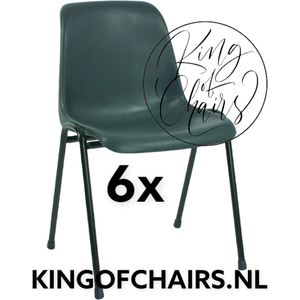 King of Chairs -set van 6- model KoC Daniëlle antraciet met zwart onderstel. Kantinestoel stapelstoel kuipstoel vergaderstoel tuinstoel kantine stapel stoel kantinestoelen stapelstoelen kuipstoelen De Valk 3360 keukenstoel schoolstoel eetkamerstoel