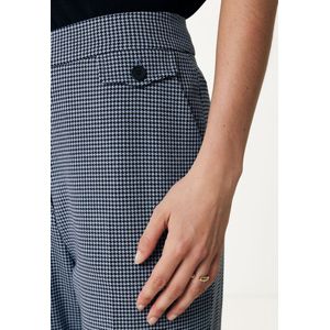 Mexx Pantalon Pied De Poule Blauw Dames - Maat 34