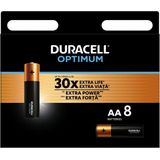 Duracell Optimum Alkaline AA batterijen - 8 stuks