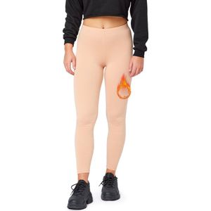 Bellivalini Dames Thermische Legging - Sport - Vrijetijdsbroek - Lang - Sporbroek - BLV-BLV50-320-LE - Licht Perzik - XXL