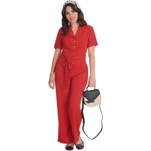 Banned - Pleased As Punch Jumpsuit - XL - Rood