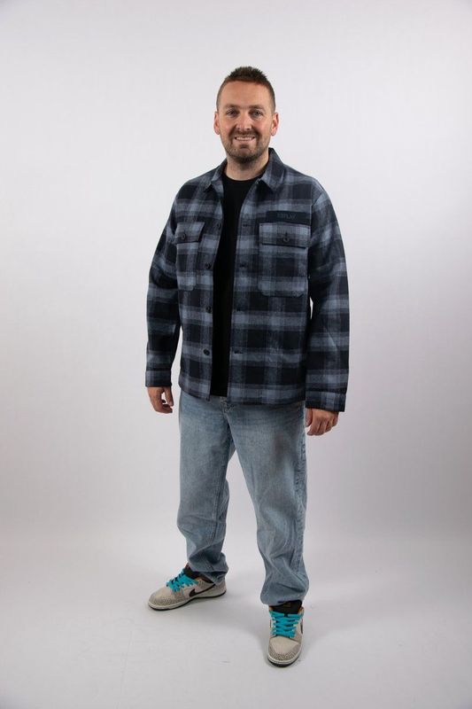 Replay - Overshirt - Blauw - Heren - Wol