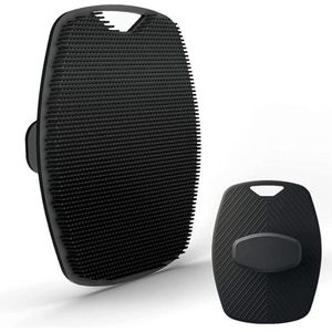 Babybadborstel - 2 stuks - Badborstel - Siliconen - Doucheborstel - Massageborstel - Rug scrubber - Doucheborstel - Back scrubber - Massage borstel - Rugborstel - Zwart