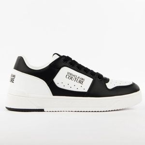 Versace Jeans Couture - Sportschoenen - Zwart - Heren - Leer - Met Bedrukt Logo