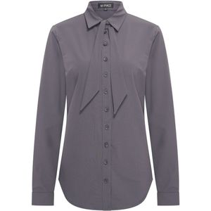 Travel Blouse Bow Uni 202709 Dark Grey