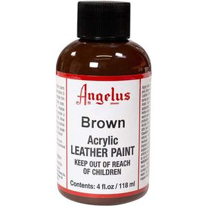 Angelus Leather Acrylic Paint - textielverf voor leren stoffen - acrylbasis - Brown - 118ml