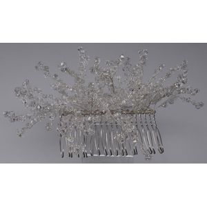 Jessidress® Bruids Haaraccessoires Luxe Haarkam Dames Insteekkam Bruids Haarschuifje Haarsieraad Bruid - Zilver