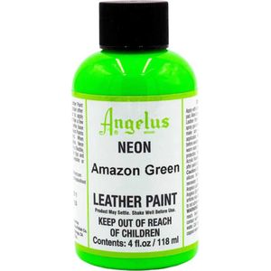 Angelus Leather Acrylic Paint - textielverf voor leren stoffen - acrylbasis - 118ml - Neon - Amazon Green