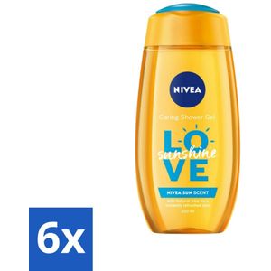 Nivea - Verzorgende Douchegel - Love Sunshine - 250 ml - Voordeelverpakking - 6 stuks