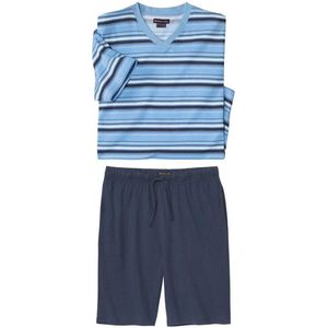 ATLAS FOR MEN - Gestreepte zomerpyjama van katoen - Heren - Verkrijgbaar in grote maten - L