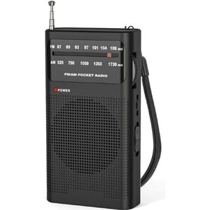 Noodradio - Solar Opwindbaar - Solar powerbank - Zonneenergie - Survival Noodpakket - Zaklamp Oplaadbaar - AM/FM - Noodrantsoen - Zwart
