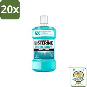 20 x Listerine – Mondwater – Cool Mint – Milde smaak zonder alcohol – 500 ml - Grootverpakking - Koffie - Koffiezetapparaat - Koffiezetapparaat