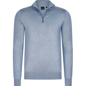 Mario Russo - Half Zip Sweater - Lichtblauw